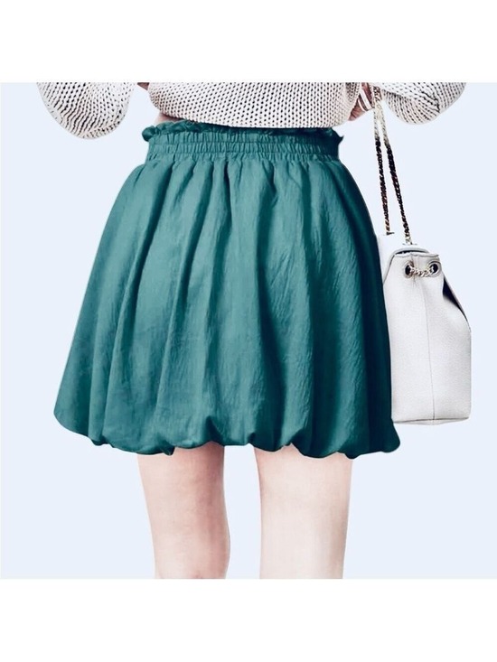 Dresses & Skirts - Bubble Short Skirt Teal Women Large